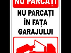 Indicator pentru interzicerea parcari in fata garajului